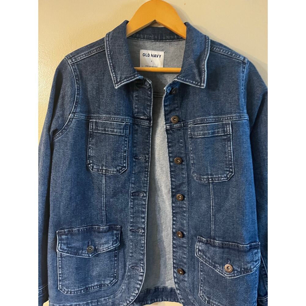 Old Navy Denim Utility Chore Jacket - Size Small - Picture 4 of 7